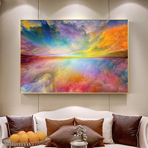 Toile nuage coucher de soleil KEBIA, impression d'art mural élégante