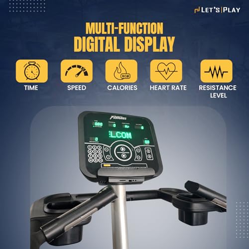 Image of LET'S Play Heavy Duty Stair Climber Stepper for Home & Commercial Gym Cardio | LCD Display, Climbing Mode, Heart Rate Monitor & 200 kg / 440 lbs Weight Capacity for Full Body Workout