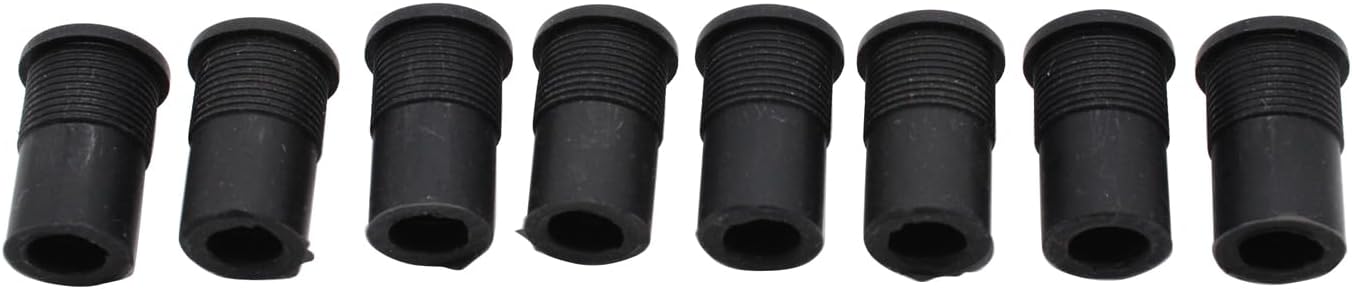 8 sets packs SHLPDFM Spark Plug Boots 8mm Black 180-Deg Straight Ignition High Temp Ceramic Spark Plug Wire Boot Terminal