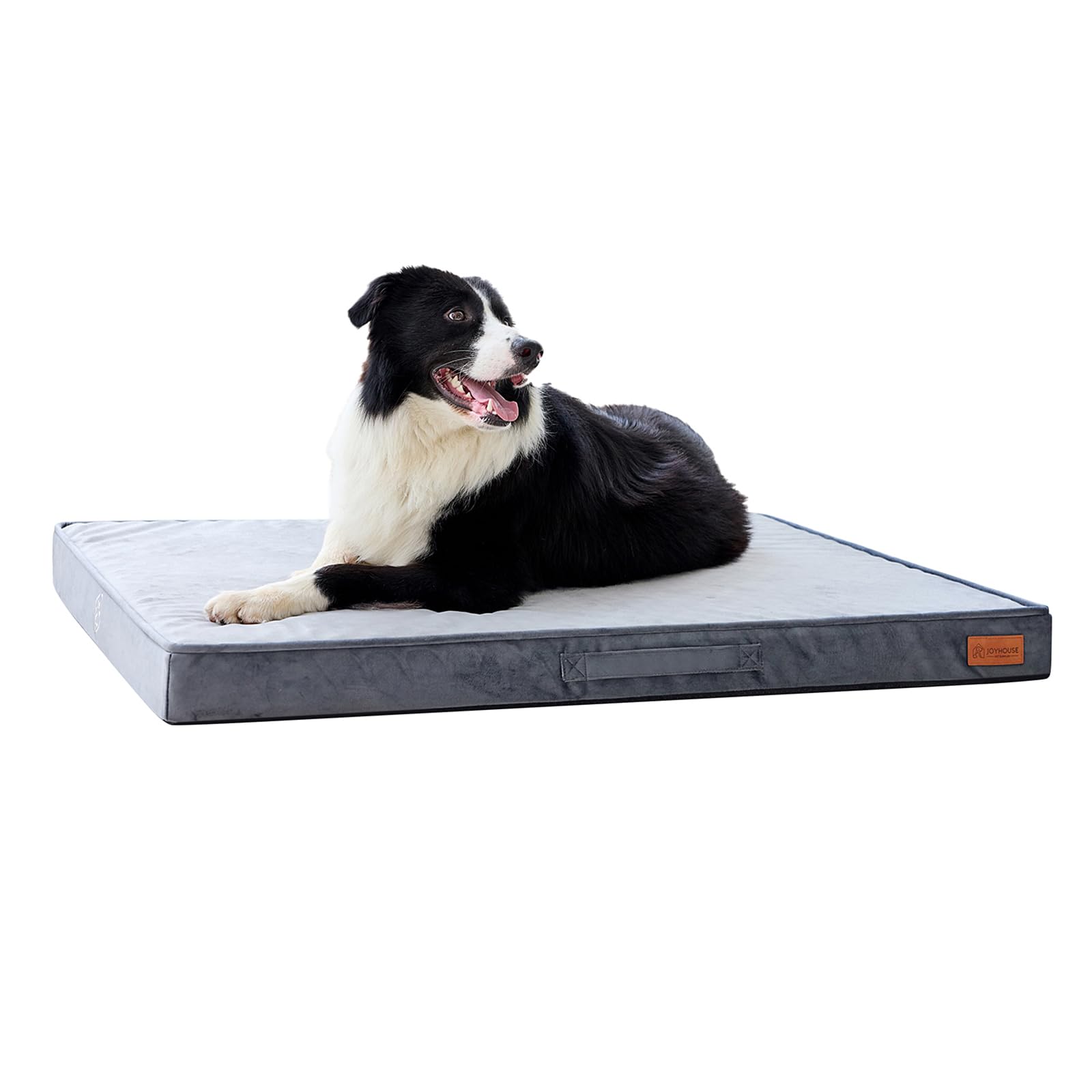 JOYHOUSE PET SUPPOrthopedic Dog Bed, Dog Mattress Box pad Non-Slip Bottom pet pad,Dogs Bed for Large Dogs with Egg Foam Crate Pet Bed? Gray, Suitable for pet beds for Large Dogs(44 * 32 * 3.5 inches)