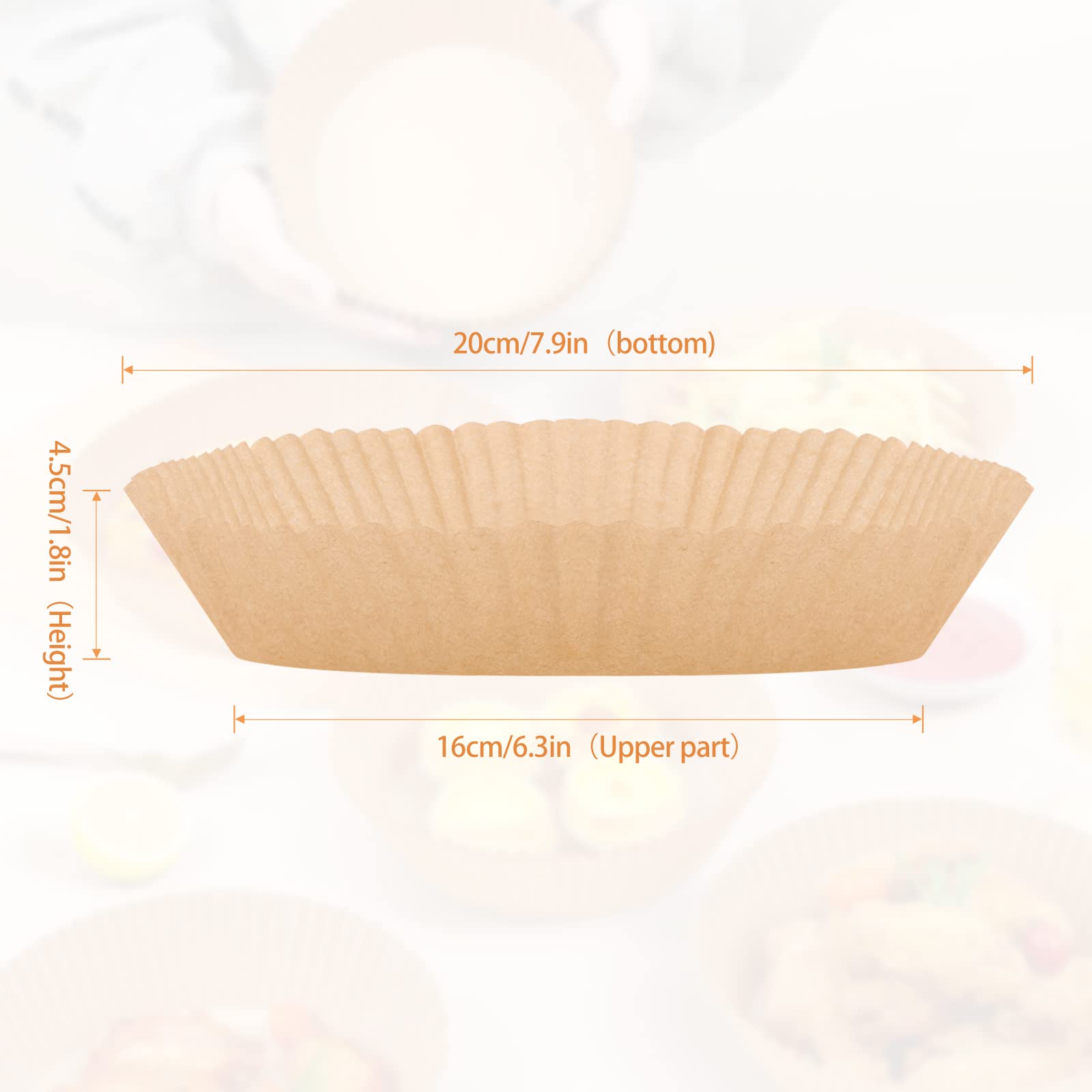 Talifoca Air Fryer Baking Paper - 100 Sheets -2 Talifoca Air Fryer Baking Paper - 100 Sheets -2