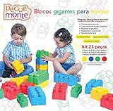 BLOCOS GIGANTES COLORIDOS PARA MONTAR 25 PÇS