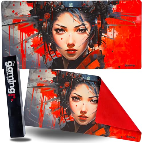 Tapis de jeu MTG Cyber Girl 72x36cm en caoutchouc pour cartes et souris