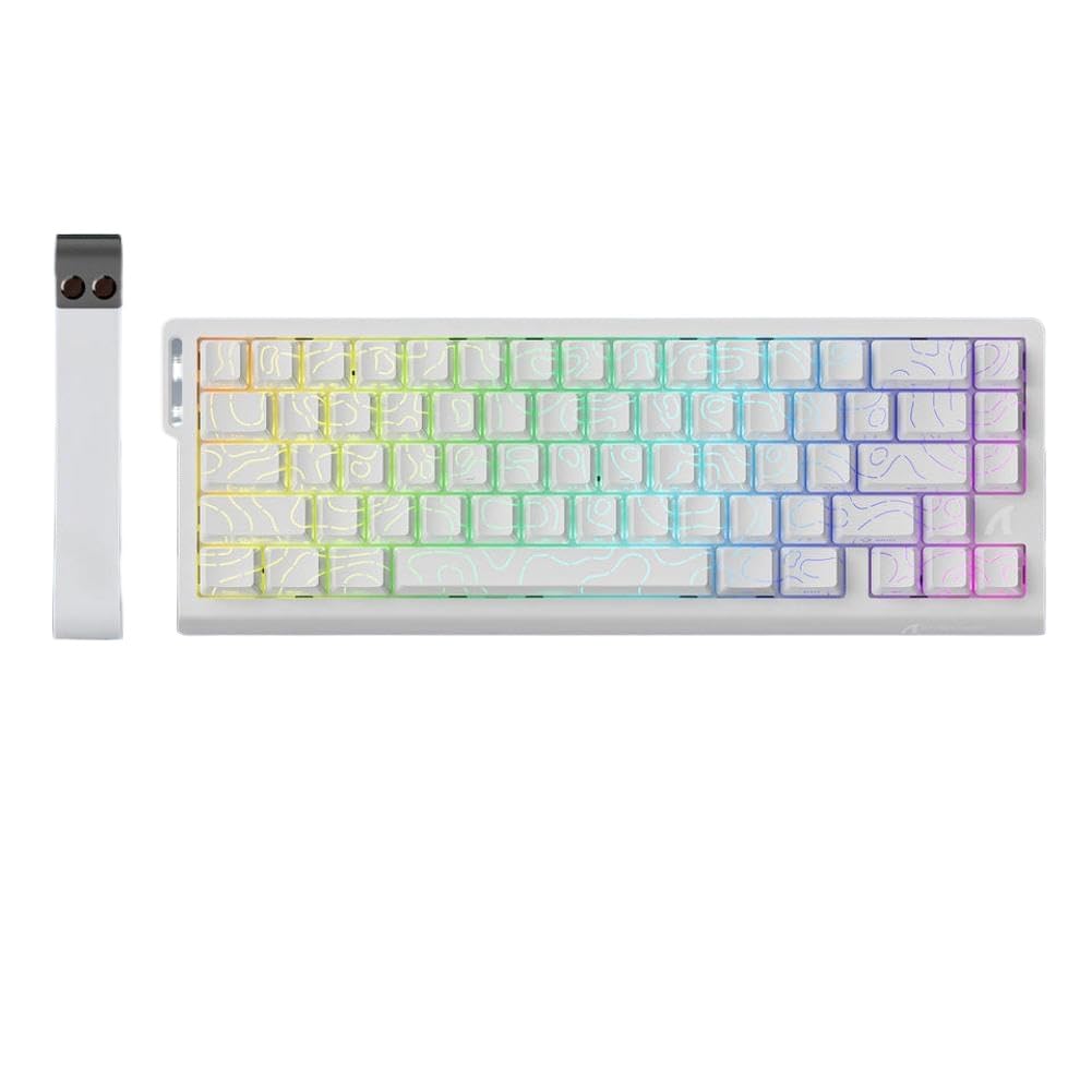 Magnetyczna klawiatura mechaniczna 8K niskie opóźnienie RGB 0,01 mm dokładność RT kompatybilna z PC (biała)