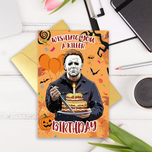 GVMGVM Funny Killer Horror Halloween Birthday Card for Him - image 2