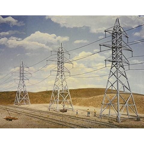 Walthers Cornerstone HO Scale Model Transmission Towers Structure Kit (Set of 4) Cover