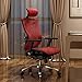 HXIAOQ Silla de Escritorio ergonomía Silla de Oficina de Malla Ordenador, Cabeceras Ajustables Respaldo Silla y Silla del Acoplamiento de los apoyabrazos,Rojo