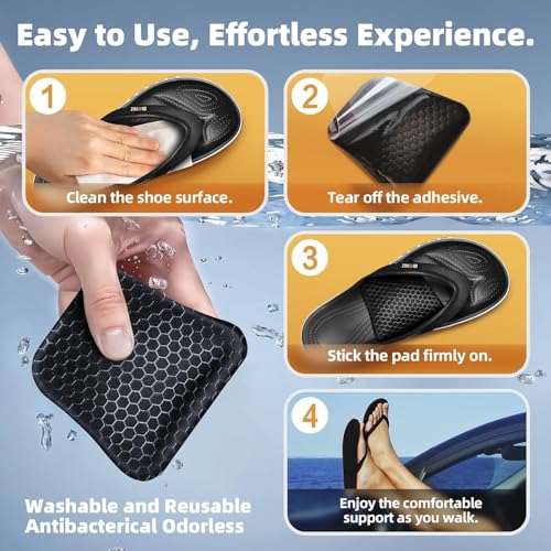 Image of ZAIWOO High Arch Support Inserts Women /Men, Flat Foot Arch Support Pads for Women, Reusable Arch Support Shoe Filler, Two-Option of Different Heights | 1 Pair
