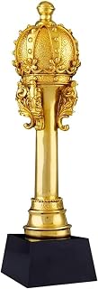 Outstanding Staff Trophy Creative Styling Gold-Plated Awards Metal Trophy Custom Lettering Trophy Gold-Plated Resin Crown Brilliant Crystal Trophy
