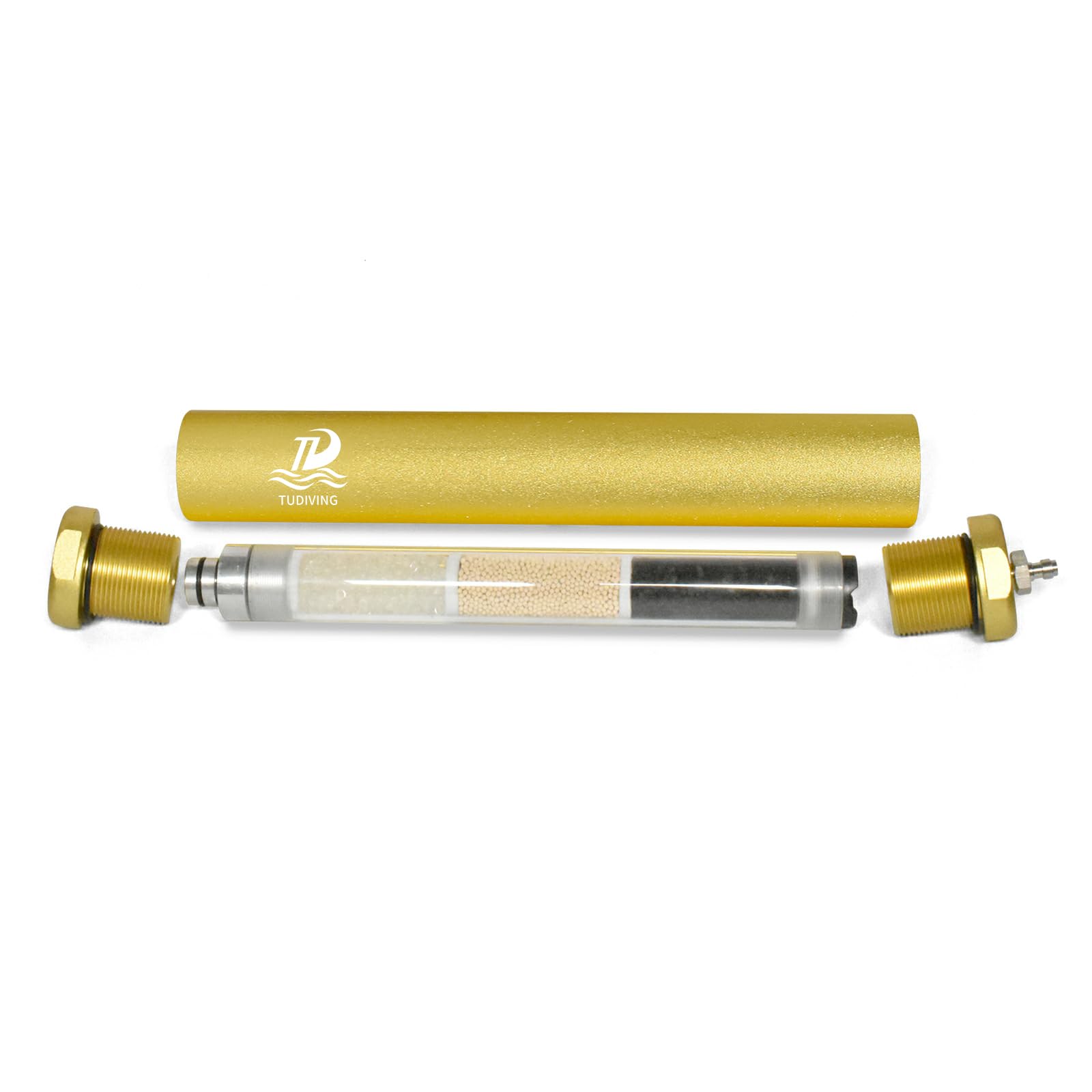 TUDIVING - Pcp separatore di olio e acqua setaccio molecolare, filtro compressore d'aria ad alta pressione 4500 psi con connettore rapido da 8 mm per carro armato Pcp fucile ad aria compressa