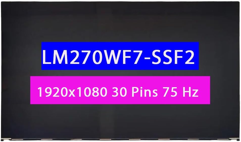 27" Display Panel N43702-001 for HP 27-CR LM270WF7-SSF2 27-CR0000NQ All in One FHD 1920 * 1080 LCD Non-Touch Screen Replacement