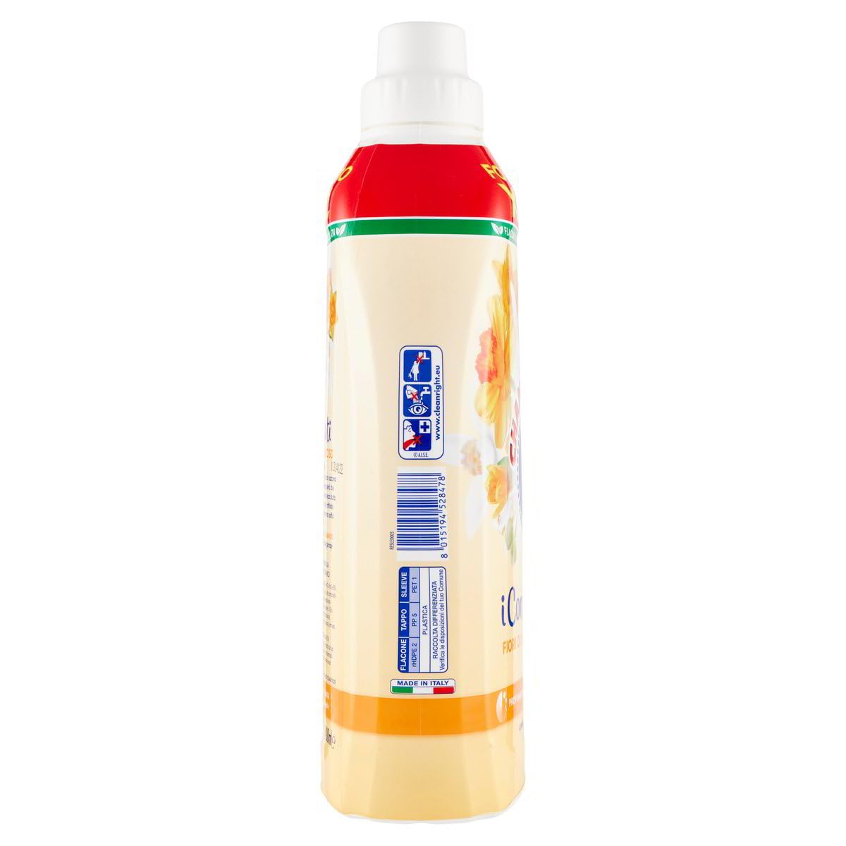 8x Chanteclair I Concentrati XXL - Ammorbidente Concentrato, Fragranza Fiori d'Arancio e Narciso, per Capi Morbidi e Profumati - 70 Lavaggi 1400ml + Portachiavi Beni Culinari in Omaggio
