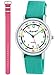 Produktbild Pacific Time Lernuhr Mädchen Jungen Kinder Armbanduhr 2 Armband türkis + rosa analog Quarz 10017