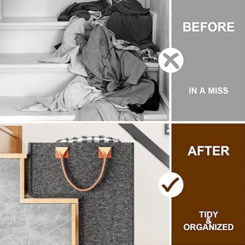 Treppen Organizer Korb, Mehrzweck Treppen Organizer, 2 Stück L-Form Treppenkorb, Treppenkorb für Haushaltsgegenstände Wäsche Spielzeug