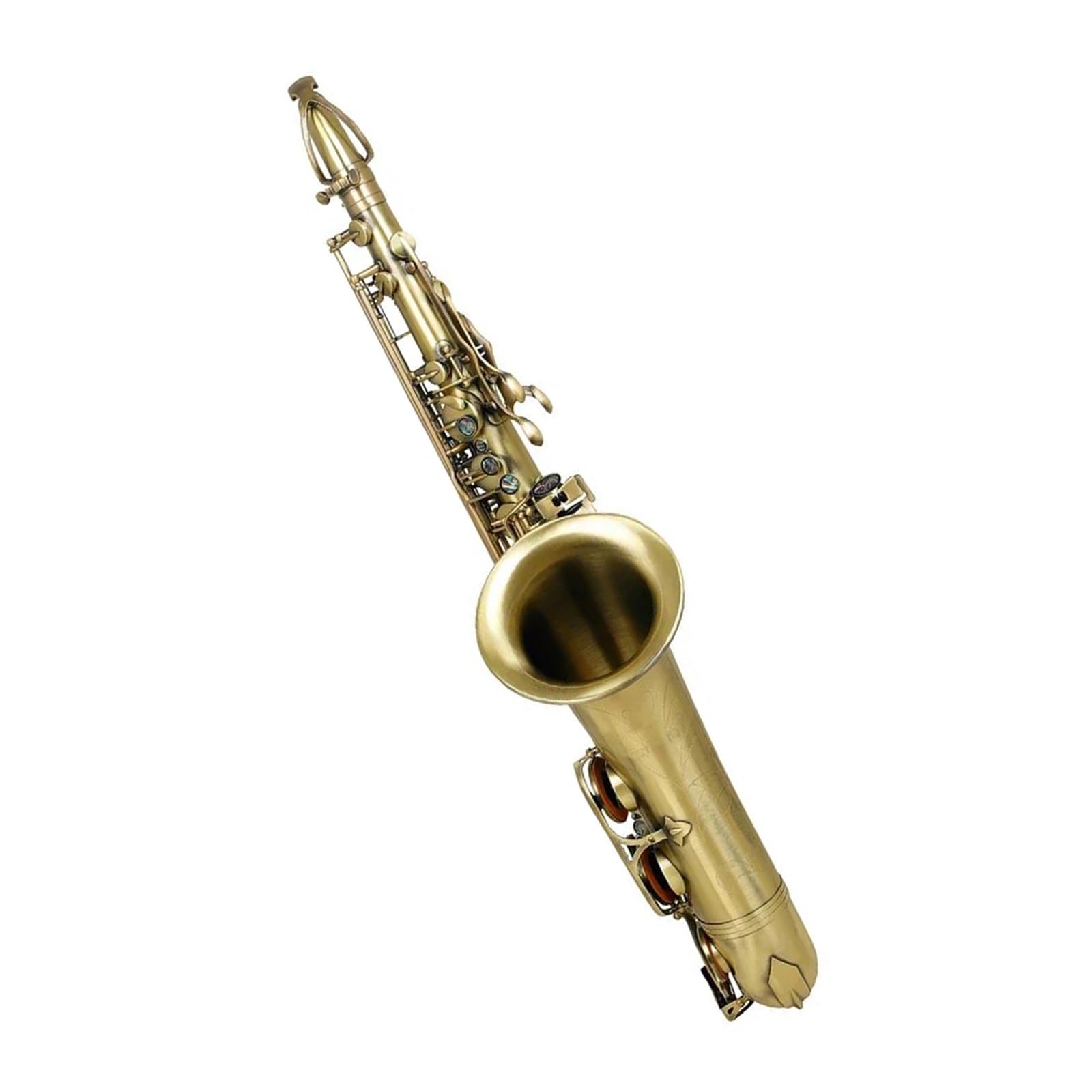 Sassofono professionale Strumento professionale in ottone per sassofono tenore antico in Si bemolle ciano con custodia e accessori per bocchino