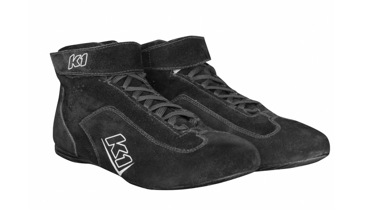 K1 Race Gear K1 Challenger Nomex® Adult Auto Racing Shoes - SFI 3.3/5 - Black - Size 7