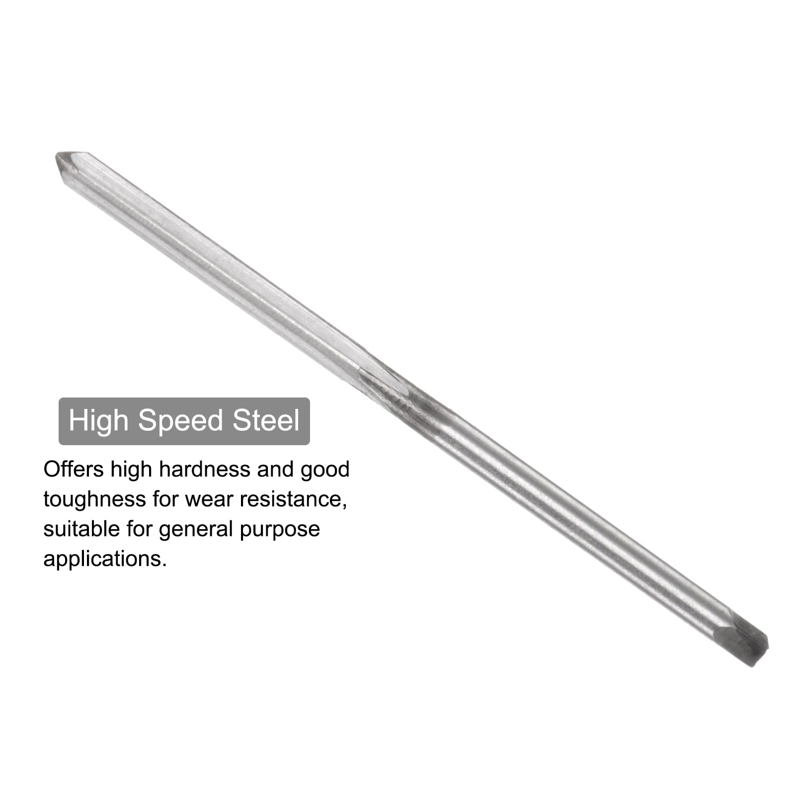 QUARKZMAN Escariadores Manuales, Barrena de Escariado Métrica H7 de 2.5 mm para Metal y Madera, de Acero de Alta Velocidad (HSS) con Flauta Recta
