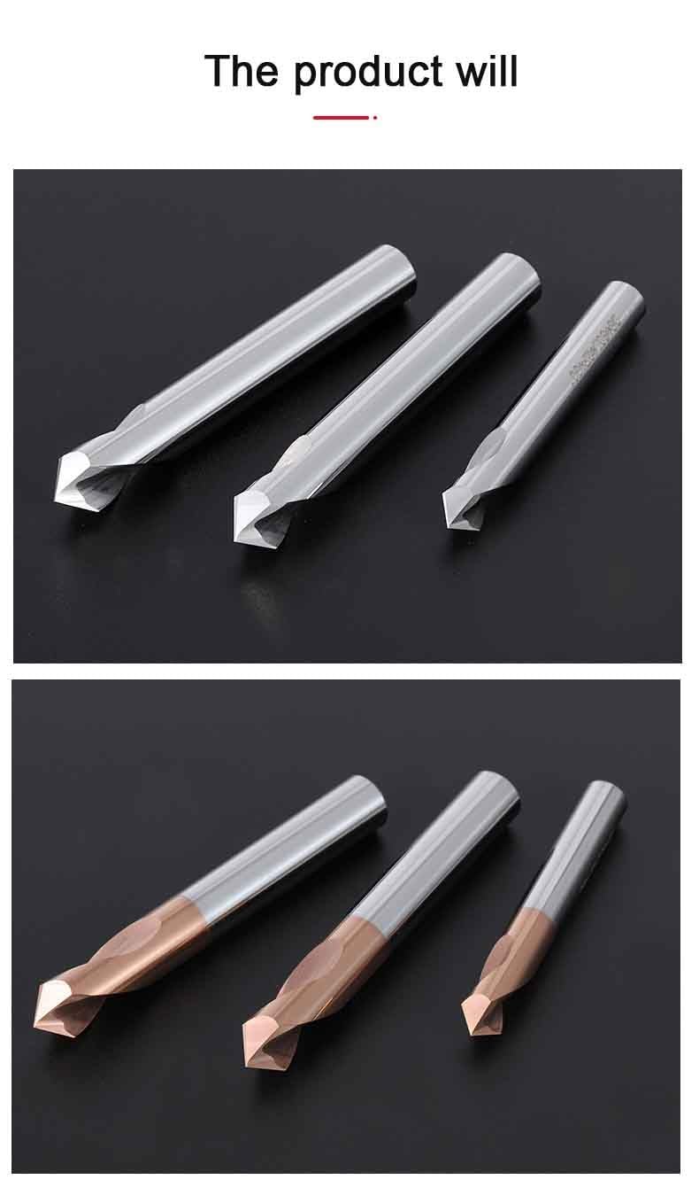 1-16mm 90° Chamfer Mill Center Bit CNC Router Bit Milling Cutter Carbide End Mill Aluminum Steel Metal Milling Cutter(Aluminum,8x100)