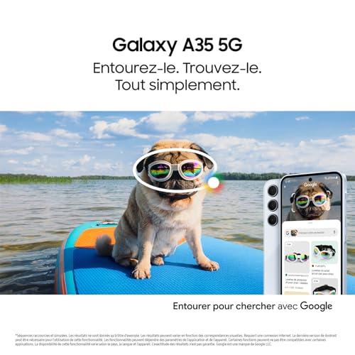 Samsung Galaxy A35 5G smartphone Android 128 Go déverrouillé FR