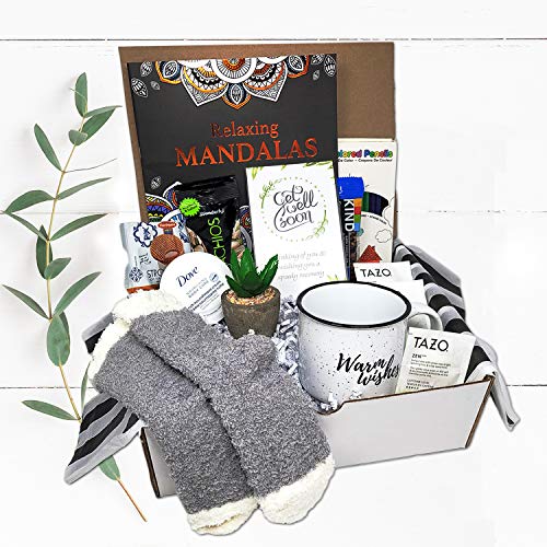 Get Well Soon Gift Basket For Women Care Package, After Surgery Or Injury Speedy Recovery, Feel Better Soon Gift Package Cancer, Hospital W/Self Care & Snacks Stress Relief Gift, Encouragement #TOP4