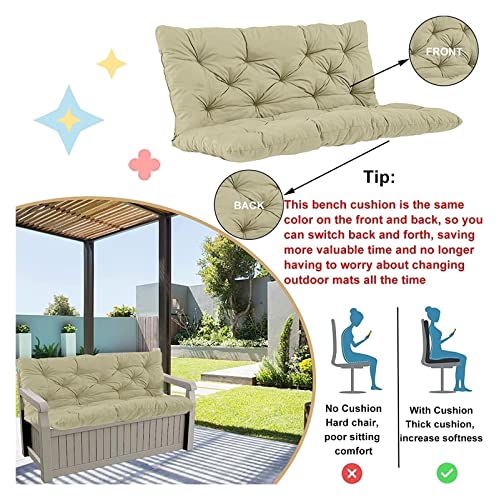 Coussin de siège haut de gamme imperméable pour banc de jardin - 3