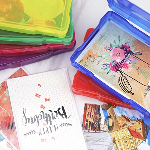 5x7in photo storage box, greeting cards organizer kit for Holiday Birthday Get Well Cards Photos, Crafts, Scrapbooking, Paper, Stickers and More(multi-color) - Thumbnail 5