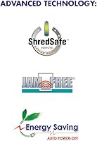 Vista 8 de Aurora JamFree - Trituradora de papeltarjetas de crédito (8 hojas microcortadas), NegroPlateado