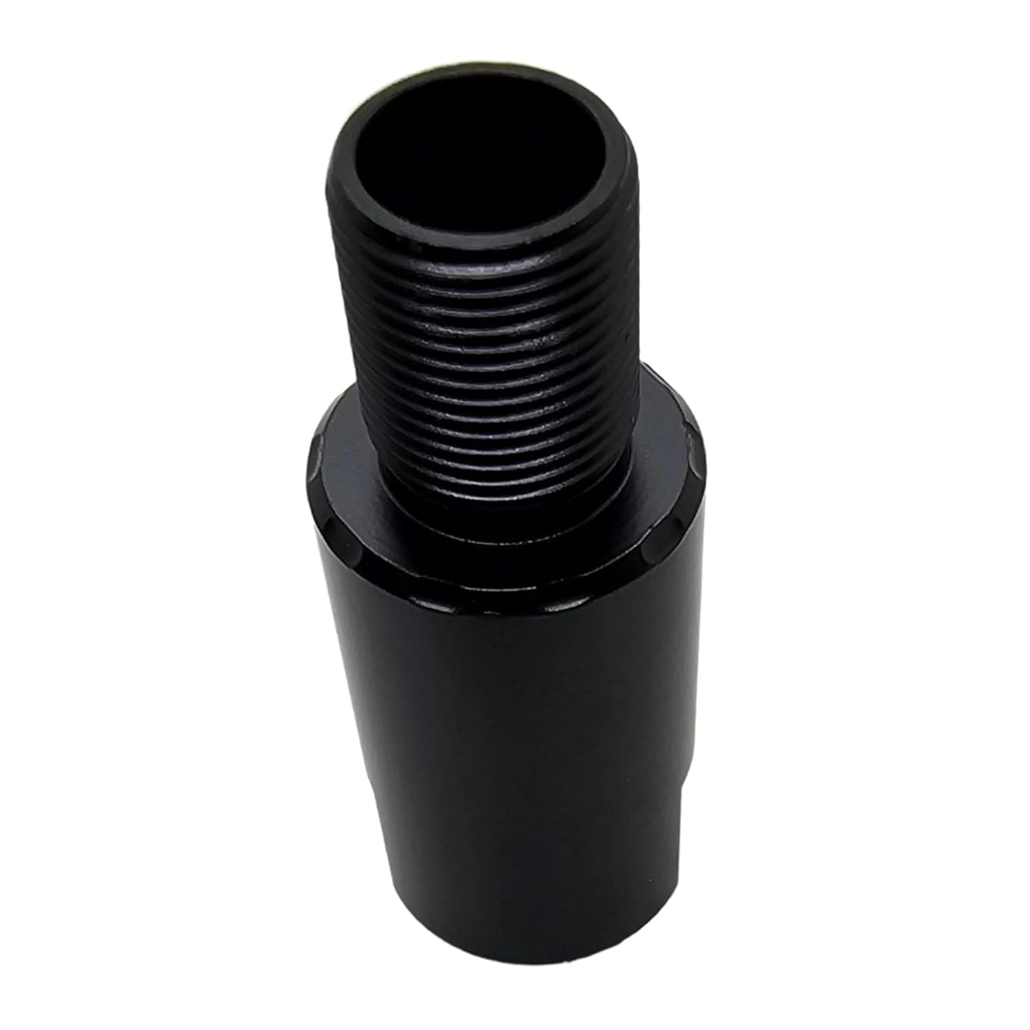 Steel Threaded Spacer Adapter, 1 inch Length, 1/2x28 Male to Female, Black Finish