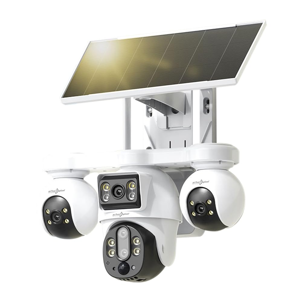 Active Pixel 4G 4MP Solar Security Camera Outdoor | 4 Camera Setup with 10X Zoom PTZ Main Lens 360° Pan Tilt | Dual Screen View | SIM Supported No WiFi CCTV | Color Night Vision | AI Motion Detection-image-39