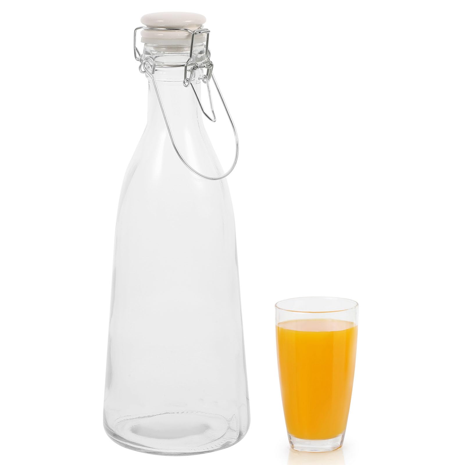 Bouteille en verre 1000ml anti-fuite pour table et plein air