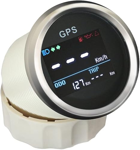 ELING Velocímetro GPS digital, cuentakilómetros reajustable ajustable para barco, yate, motocicleta, coche, 2 pulgadas