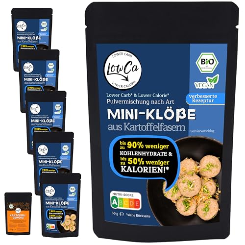 LOWER CARB KARTOFFELPRODUKTE | stark kohlenhydratreduziert = KETO| kalorienreduziert | protein- und ballaststoffreich | bio (6x Mini-Klöße)