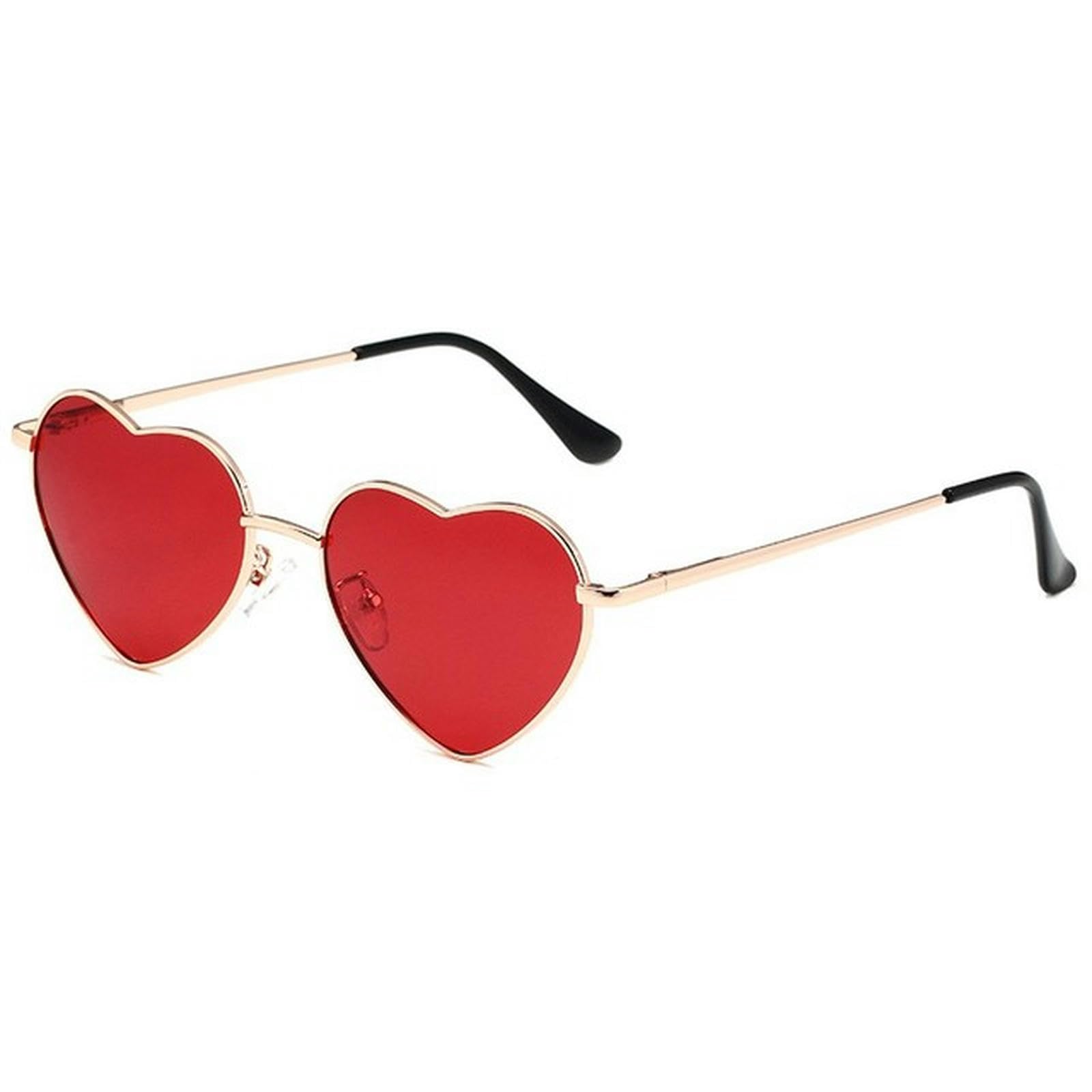 NOGRAX Okulary metalowe okulary przeciwsłoneczne w kształcie serca gradientowe gogle outdoorowe damskie okulary przeciwsłoneczne odcienie metalowe okulary przeciwsłoneczne