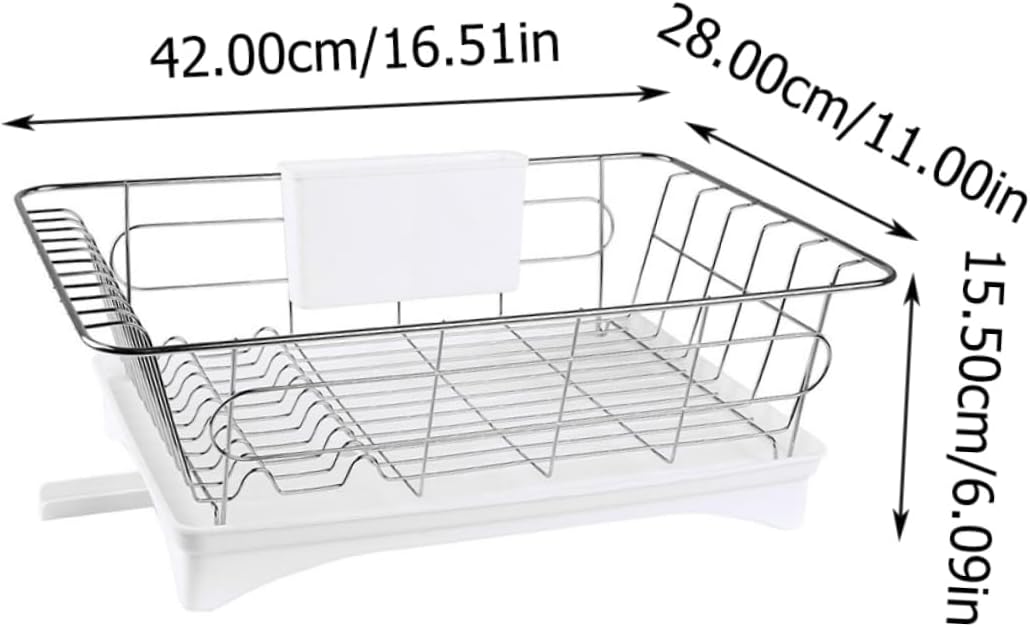 Easy Install Dish Drying Rack Large Capacity Detachable Dish Rack Silverware Silverware Basket