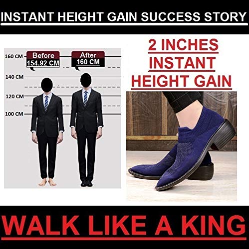 Image of Mens Men's Height Increasing Knitted Fabric Formal & Casual Slip-on Shoes Oxford
