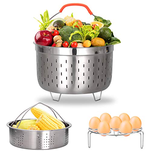 Stainless Steel Steamer Basket Compatible with Instant Pot Accessories with Egg Steamer Rack