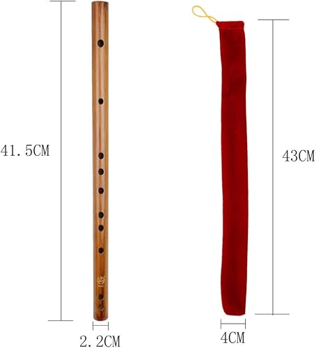 Miniatura 35 de EXCEART Flauta de Piccolo de madera - Instrumento musical de madera, trompeta, instrumentos musicales chinos tradicionales, cumpleaños para Llave