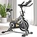 Heimtrainer Fahrrad - Indoor Cycling Bike, stationäres Fahrrad mit bequemem Sitzkissen für das Heim-Fitnessstudio, Stehen, Silent Belt Drive, iPad Holde, Load 380 LBS (Grey)