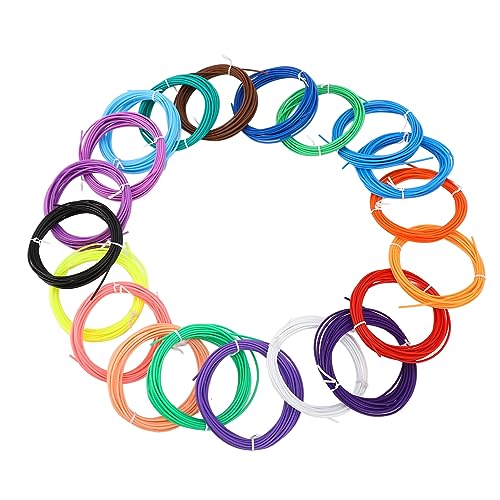 3D Pen Filament Refills, 20 Colors Low Temp 3D Printing Pen Filament PCL 1.75mm 3D Printing Pen Consumable for Children Painting, Crafting, DIY