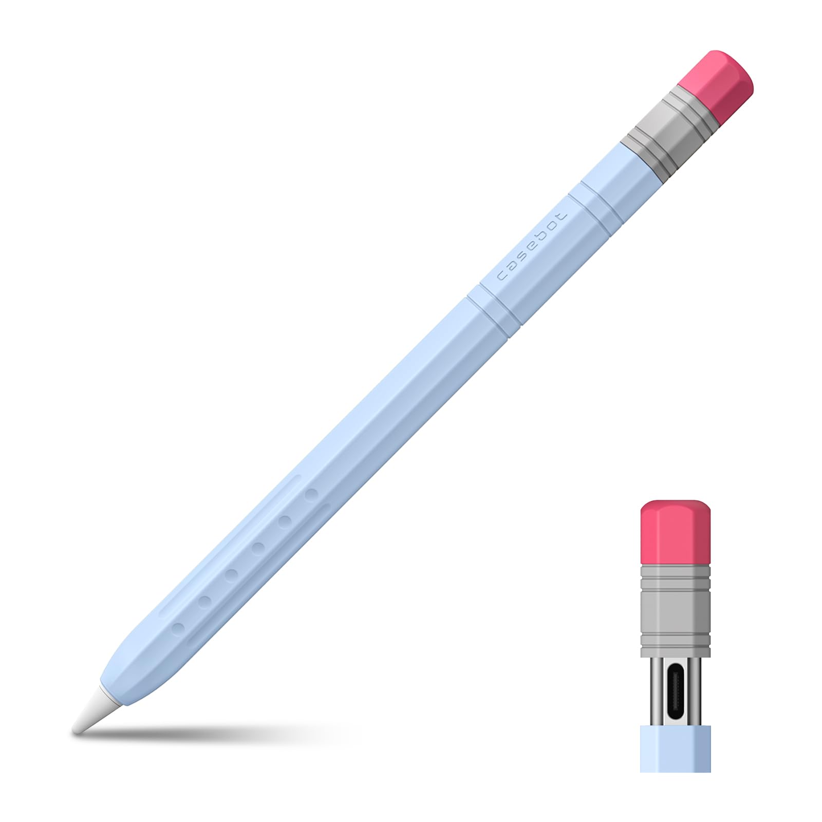 Fintie Soft Silicone Sleeve for Apple Pencil (USB-C), Sky Blue