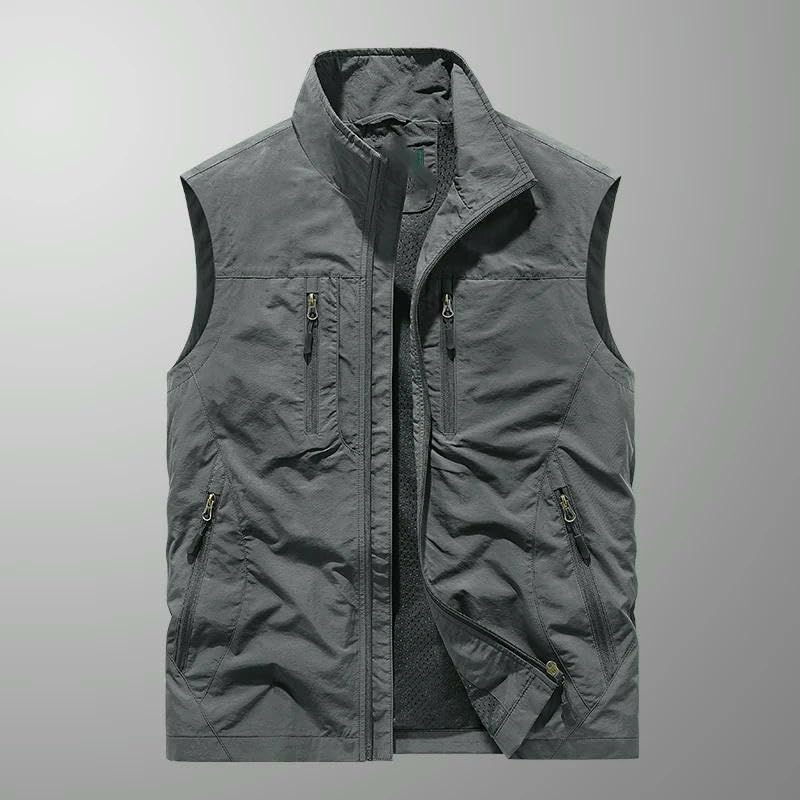 Chaleco de verano para hombre multibolsillos ideal para escapadas al aire libre 2