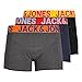 Produktbild JACK & JONES Herren Unterhosen Shorts Boxershorts Trunks 3er Pack, Farbe:Mehrfarbig, Wäschegröße:L, Artikel:- Black/Navy blaze1