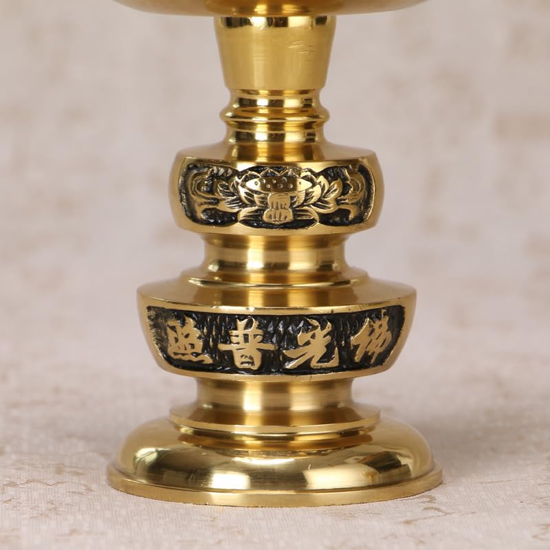 Amazon.com: 道场寺庙佛堂供佛铜油灯佛灯供灯铜油碗供佛酥油灯长明灯铜