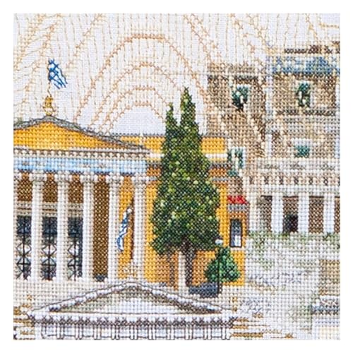Image of Thea Gouverneur 545A 18 Count Athens on Aida Counted Cross Stitch Kit on White Aida, 31 inch by 20 inch, Multicolor