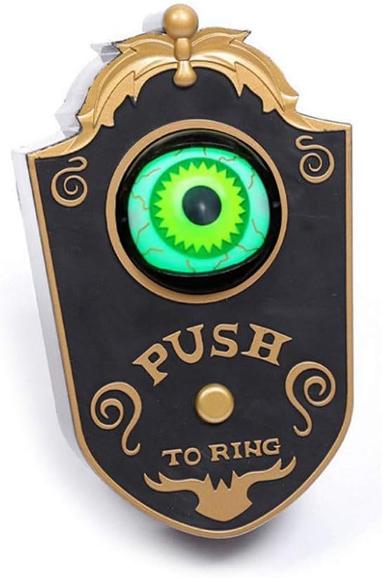 Funny Halloween doorbell with Scary Sound adds a Festive Atmosphere Suitable for Halloween Scene Decoration and Outdoor Supplies