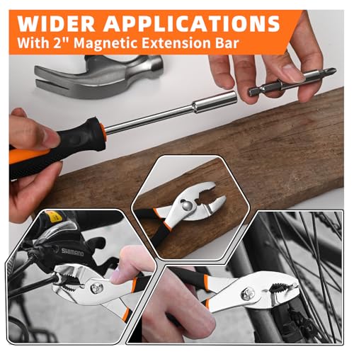 Image of 58-Piece Household Tool Set for home with Plastic Toolbox Orange (Pack of 3)