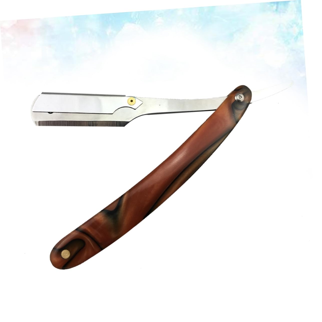 NOLITOY Men Straight Razor Holder Barber Shaving Accessories Metal Hair Shaper for Beard Sideburns Hair