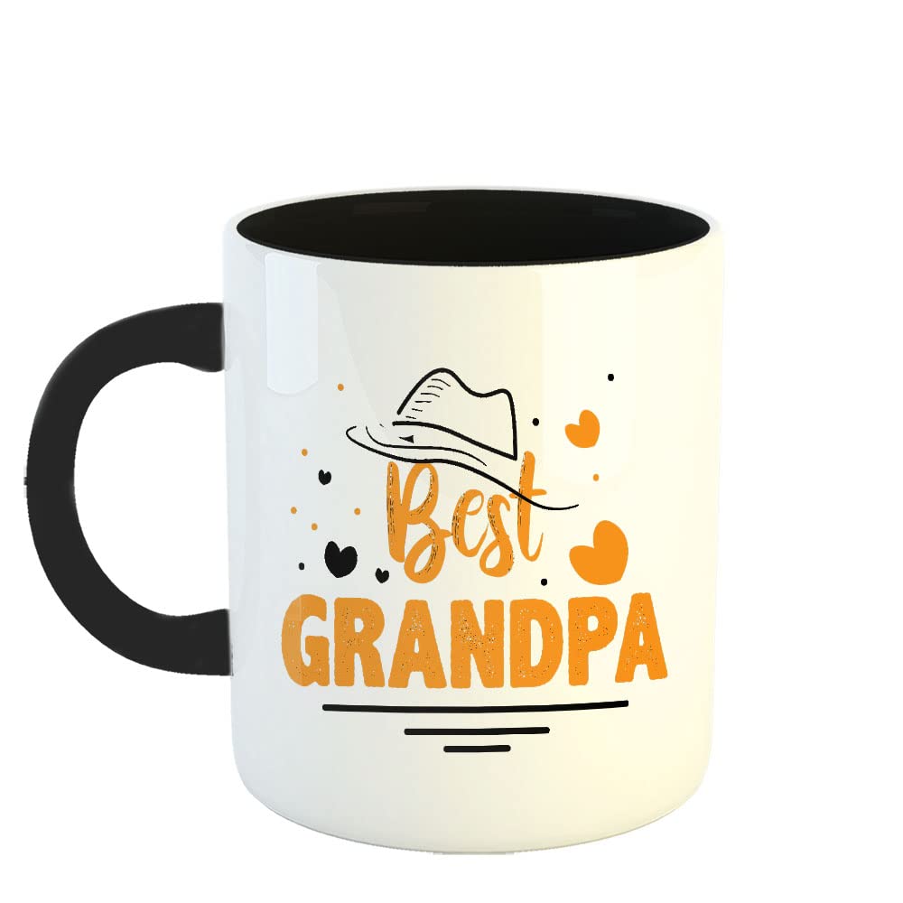 Happu - Fathers Day Printed Coffee Mug, Best Grandpa, Gift for Fathers Day, Gift for Husband, Brother, Gift for Daddy, Grandfather,5090-BK
