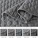 WDCOZY Dark Grey Quilt Queen Size Bedding Sets with Pillow Shams, Lightweight Soft Bedspread Coverlet, Quilted Blanket Thin Comforter Bed Cover, All Season Spring Summer, 3 Pieces, 90x90 inches