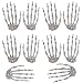 5 Pairs Halloween Skeleton Hands Realistic Plastic Fake Human Hands for Halloween Zombie Party Terror Scary Props